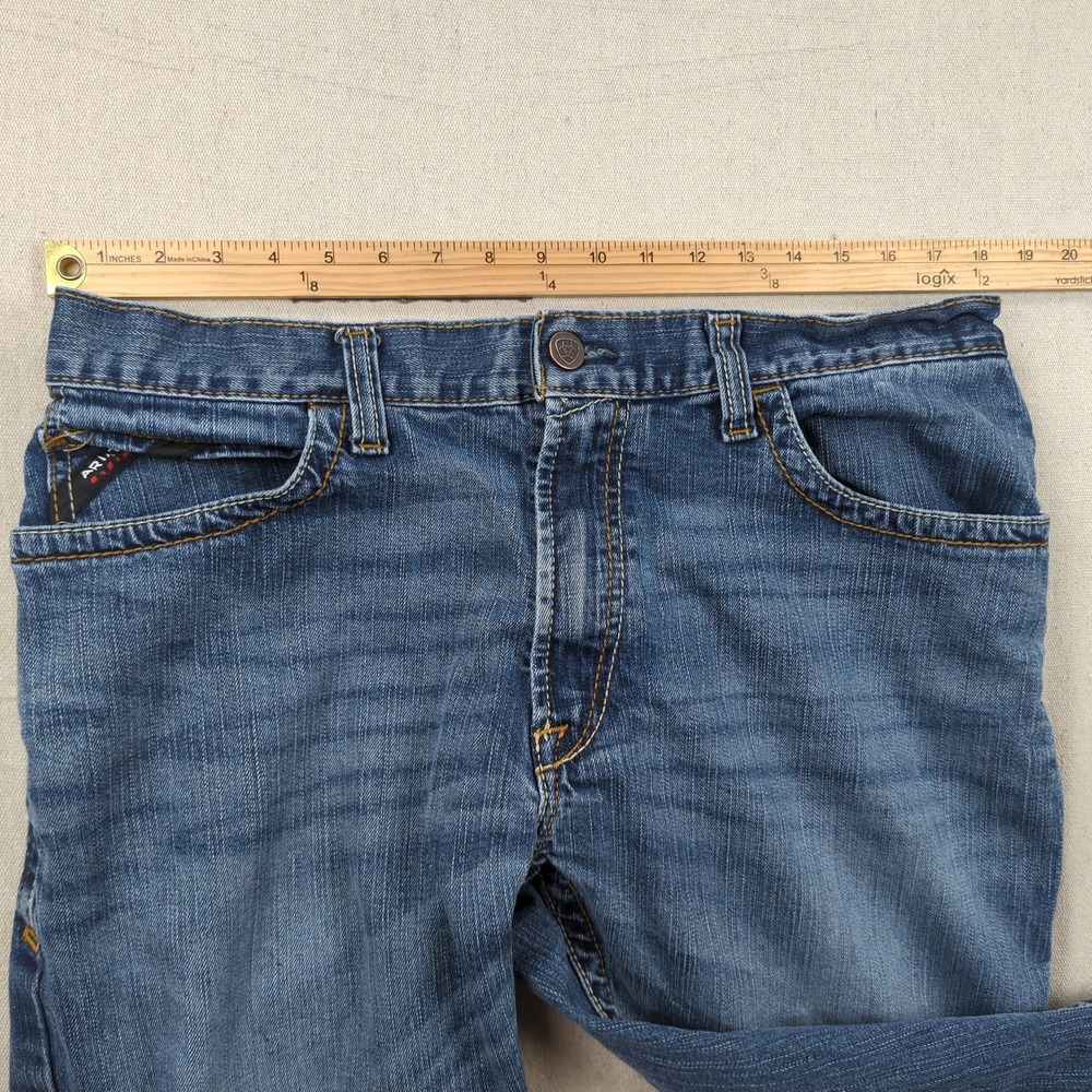 Ariat Jeans Mens 36x30 Blue M4 Relaxed Boot Cut FR Flame Resistant Utility - Picture 8 of 15